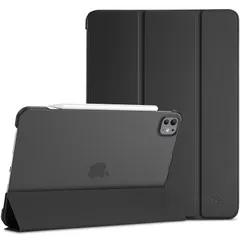 ProCase iPad Pro 11インチ ケース M4 (2024年発売 第5世代) 専用 (A2836 A2837 A3006) スリム 耐衝撃 三つ折り スタンド スマートカバー - ブラック