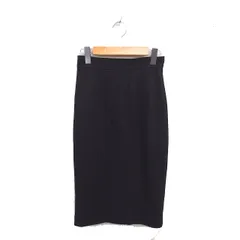 ユナイテッドアローズ UNITED ARROWS TOKYO タイト ナロースカート ミモレ丈 ロング ウール スリット バックジップ 34 黒 ブラック /TT