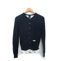 アダムエロペ Adam et Rope' カーディガン 長袖 重ね着風 コットン 38 ネイビー 紺 /KT33