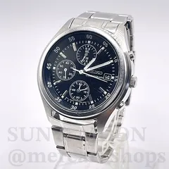 稼働 SEIKO セイコー クロノグラフ 7T92-0CC0 シルバー ブラック文字盤 クオーツ OJ262