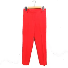 プラステ PLST テーパードパンツ 無地 リネン混 XS オレンジレッド /FT33