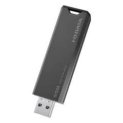 IODATA SSD 外付け 1TB グレー×ブラック 小型 スティック ポータブル 高速転送 テレビ録画対応 PS5/PS4(動作確認済) USB 3.2 Gen 2 日本メーカー SSPS-US1GRE