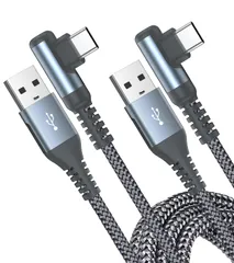 USB C ケーブル L字 【1M+2M/2本セット】Sweguard タイプc 急速充電 QuickCharge3.0対応 USB Type C ケーブル iPhone 17 16 /iPhone 15 アイホン16 15,iPad Pro、Sam ...