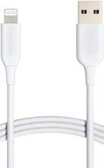 Amazonベーシック USB-A -ライトニングケーブル 高耐久シリーズ iPhone充電 Apple MFi認証 iPhone 13/13 Pro/12/SE(第2世代)/iPad 各種対応(ホワイト 1.8m)
