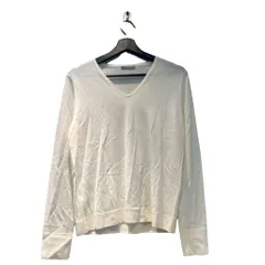 セオリーリュクス theory luxe ニット カットソー Vネック 長袖 38 アイボリー ■FY