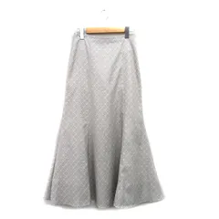 ユナイテッドアローズ A DAY IN THE LIFE UNITED ARROWS フレア スカート ロング 総柄 36 グレー 灰 /KT8