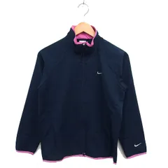 ナイキ NIKE 国内正規品 スポーツウェア ジャンパー ロゴ刺繍 ハイネック ラグランスリーブ ジップアップ S 紺 ネイビー /NT27