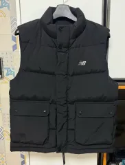L ニューバランス ダウン ベスト ブラック