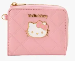 サンリオ ハローキティ キルティング スティッチ 折り畳み 二つ折り財布