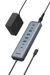 Anker USB-C データ ハブ (11-in-1, 10Gbps) 5Gbps 高速データ転送 100W USB PD対応 65Wアダプタ付属 USB-Cポート USB-Aポート microSD＆SDカードスロット搭載 MacBook/iPad ...
