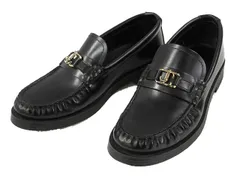ジミーチュウ JIMMY CHOO ロゴ ローファー ADDIE JC 36 ブラック 黒 レザー シューズ 革靴