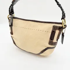 【美品】COACH Y2K one shoulder bag コーチ ワンショルダー ストロー素材 ハンドバッグ 男女兼用