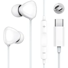 タイプC イヤホン 有線 マイク付き USB Type C イヤフォン カナル型 HIFI音質 c端子 通話可能 音量調整 iPhone 16│Xperia│Galaxy│PixelなどType Cポート搭載のデバイスに対応 収納袋付き