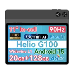 BNCF Android 15 タブレット 11インチ、 Bpad 11、Helio G100、8コア、20GB+128GB+1TB拡張、11