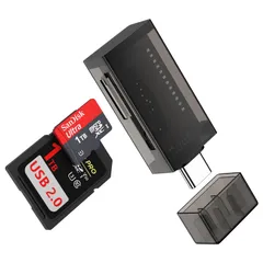 type-c カードリーダー SDカードリーダー 2in1 SD TFカメラアダプタ USB3.0 0TG機能 設定不要 双方向 高速データ転送 写真/ビデオ/ファイル SD/TFカード両対応 i-Phone 17/i-Pad Pro/MacBook ...