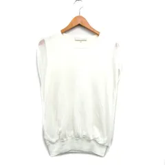 自由区 オンワード樫山 カットソー Tシャツ ノースリーブ シンプル 40 アイボリー 白 /KT22