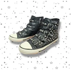 37 ASH アッシュ BIGチーム スタッズ MULTI バックル ハイトップ スニーカー