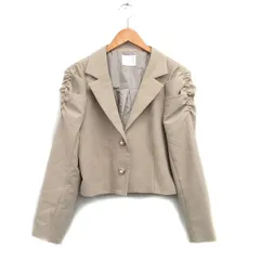 ミーア MIIA テーラードジャケット ブレザー シンプル F ベージュ /KT26
