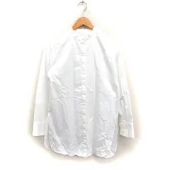 ユナイテッドアローズ UNITED ARROWS バンドカラー シャツ ブラウス 長袖 無地 コットン 綿 38 ホワイト 白 /FT29