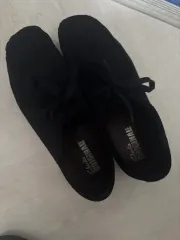 クラークス ワラビー UK 10 オリジナル ブラック スウェード シューズ