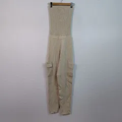 ALEXIA STAM アリシアスタン ニット オールインワン 無地 ベージュ Mサイズ レディース 古着 ギャル Y2K