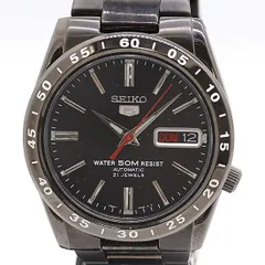 良品 保/箱付 稼働 セイコー5 7S26-02T0 AT/自動巻 裏スケ ブラック文字盤 メンズ腕時計 2000000 2NBG MTY ABC18624