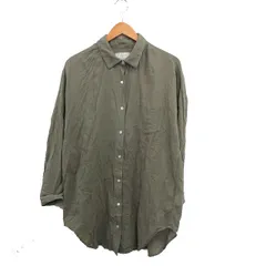 アングリッド UNGRID シャツ ブラウス 長袖 コットン シンプル F カーキ /KT23