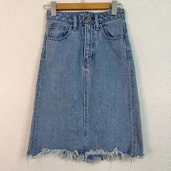MOUSSY マウジー デニムスカート 無地 ブルー 0サイズ レディース 古着 Y2K ストリート