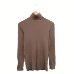 セオリーリュクス theory luxe リブ ニット セーター 長袖 タートルネック ウール シンプル 40 ブラウン 茶 /KT37