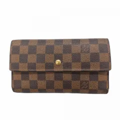 ルイ・ヴィトン(Louis Vuitton) ルイ・ヴィトン 三つ折り長財布 ダミエ ポルトトレゾールインターナショナル N61215 エベヌメンズ レディース
