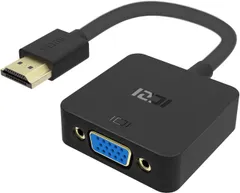 ICZI HDMI-VGA(D-SUB)変換アダプタ hdmi 変換 アダプタ ケーブル 金メッキ 1080p対応 HDMI オス to VGA メスアダプタノートPC、パソコン、デスクトップ、モニター、ディスプレイ、プロジェクター、HDTV、Chr ...