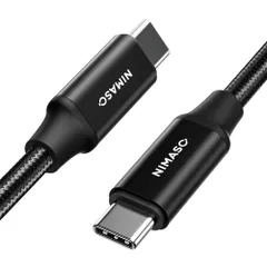 NIMASO USB C Type C ケーブル USB3.2 Gen2【100W/5A急速充電 PD対応 4K / 60Hz 映像出力 0.5m】 タイプc ケーブル iPhone17 16 15 シリーズ MacBook、iPad mini6、i ...