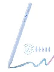 VIVID TECH タッチペン アップルペンシル ipad ペン 2018年〜2025年 iPad対応 タッチペン 傾き感知 アップルペンシル 磁気吸着機能 誤作動防止機能 ペンシル Type-C急速充電 軽量 耐摩 スタイラスペン 替え芯5本付き ...