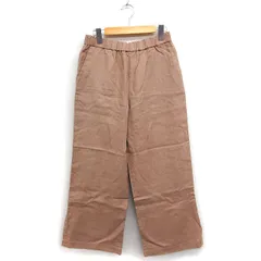 ジャーナルスタンダード レリューム JOURNAL STANDARD relume タグ付き リネン ワイドパンツ スリット 無地 38 ベージュ /FT15