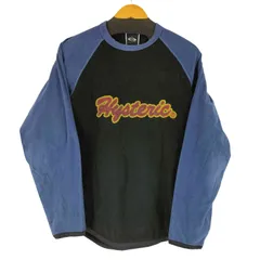 ヒステリックグラマー HYSTERIC GLAMOUR フロントロゴプリント L/S フリースラグランTシャツ メンズ JPN：S 