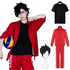 新品 [NOKIJP] 烏野高校 音駒高校 コスプレ 孤爪 研磨 コスプレ衣装 日向 翔陽 コスプレ衣装 黒尾 鉄朗 ユニフォーム 影山 飛雄 ジャージ ハイキュー コスチューム 大人用 仮装 文化祭 イベント （ 黒尾鉄朗 全セット 番号ユニフォームなし ，