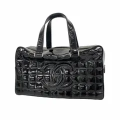 シャネル(Chanel) シャネル ハンドバッグ チョコバー パテントレザー ブラック レディース