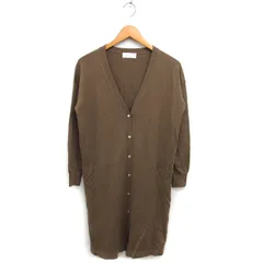 フレームワーク Framework ロング カーディガン ニット ウール混 スリット ハイゲージ 長袖 茶 ブラウン /NT33