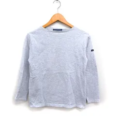 セントジェームス SAINT JAMES コットン Tシャツ カットソー 7分袖 ボートネック 無地 XS グレー 灰 /FT47