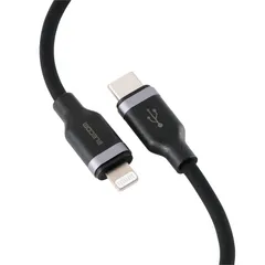 エレコム ライトニングケーブル usb-c to Lightning 2m Apple認証品 60W シリコン素材 なめらか やわらか 高耐久 高速 iPhone 充電 【MFi認証取得品】 ブラック MPA-CLECSS20BK