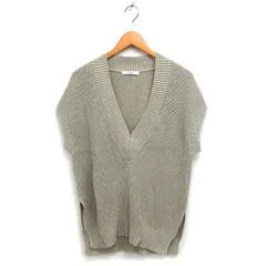 ジャーナルスタンダード レリューム JOURNAL STANDARD relume Vネック ニット ベスト リブ コットン 綿 スリット F グレージュ /NT16