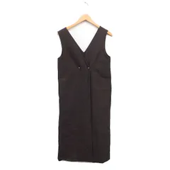 N.Natural Beauty Basic N.ナチュラルビューティーベーシック ジャンパースカート ロング丈 ノースリーブ スリット 無地 M ブラウン 茶 /FT14 