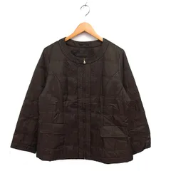 ピサーノ PISANO 中綿 ジャケット ジャンパー ジップアップ 無地 LL ダークブラウン /NT10