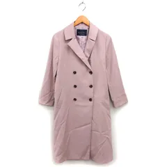 ジャスグリッティー JUSGLITTY チェスター コート アウター ロング ダブル タック 無地 1 くすみピンク /NT33