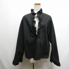 ロエフ LOEFF 25AW コットン ブロード フリル スキッパー シャツ 