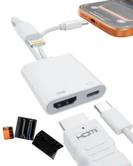 Lightning & USB-C HDMI変換アダプタ 2in1 Digital AVアダプタ MFi認証 大画面で楽しむ 4K 映画・ゲーム・仕事に最適 PD急速充電 設定不要 iPhone/iPad/MacBook/Switch対応