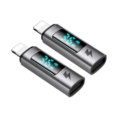 Mcdodo USB-C to ライトニング 変換アダプタ 2個セット 36W PD急速充電 出力スクリーン表示 スマートチップ搭載 高速データ転送(PC間のみ) USB-C i-Phone 変換コネクタ アルミ合金シェル Type-C ライトニング ...