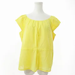 ドゥクラッセ DoCLASSE 美品 シャツ ブラウス 半袖 フレンチスリーブ 15 黄色 0722 ■MET1