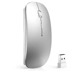 マウス Bluetooth Type-C充電式 ワイヤレスマウス 2.4GHz光学式 3dpi切替 静音 薄型 小型 無線マウス 高精度 左右対称 持ち運び便利 TELEC認証取得済み 「レシーバー内蔵」 Mac/Windows/Surface/Ma ...