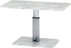 新品 不二貿易 昇降式テーブル センターテーブル 大理石調 無段階昇降 隠しキャスター付き 幅90×奥行50×高さ43cm 19072